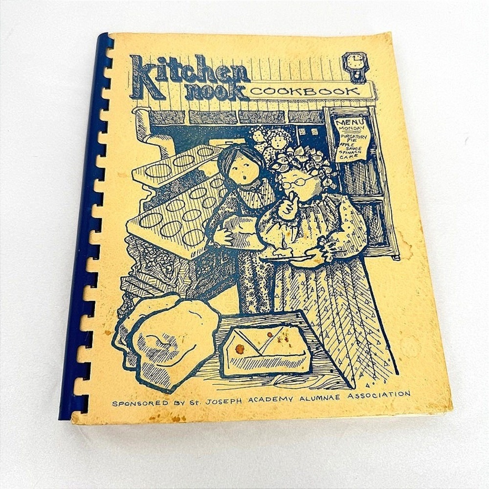Kitchen Nook Spiral Cookbook St Joseph Academy Alumnae Association VTG Recipes